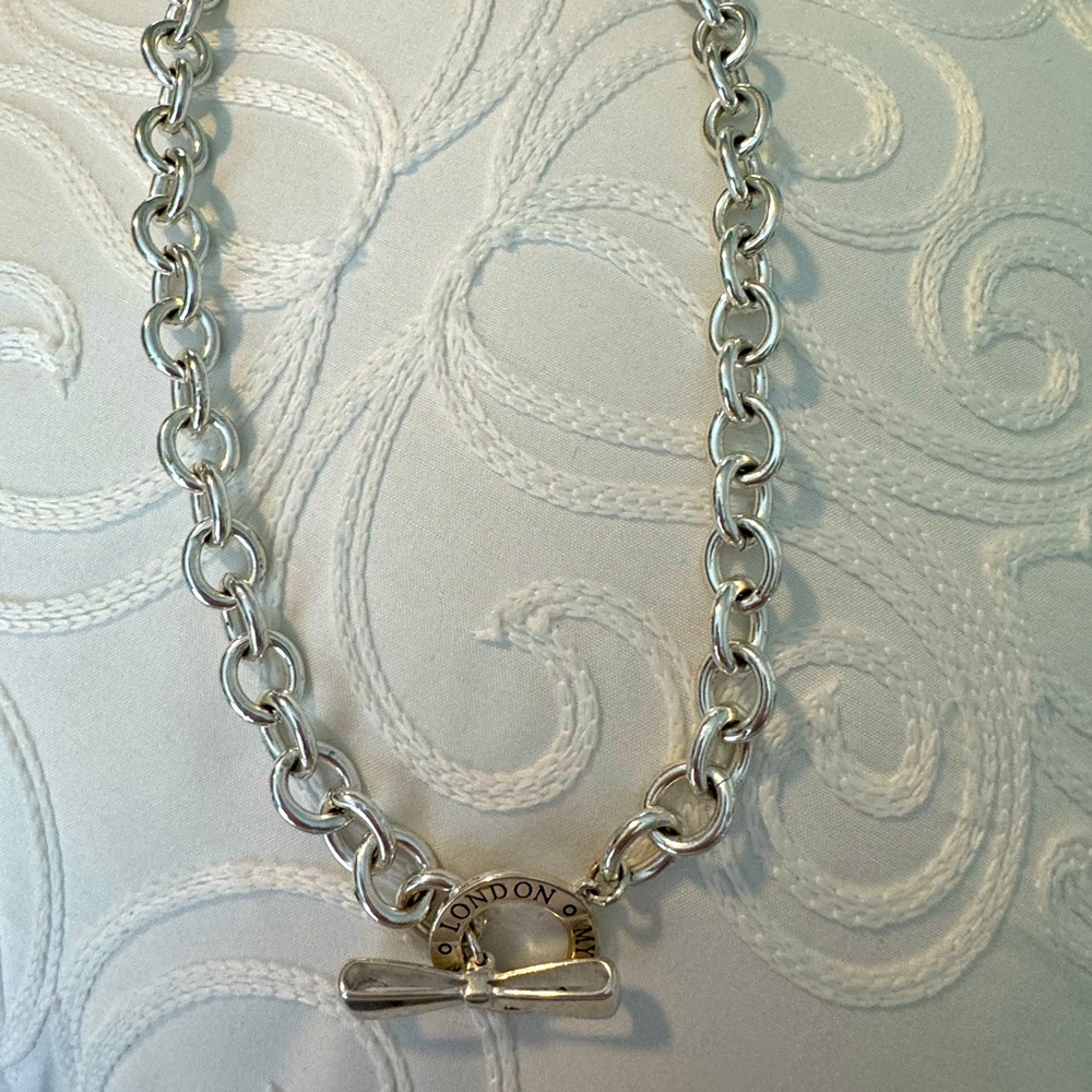 My Flat in London necklace, purchased from Brighton, silver tone